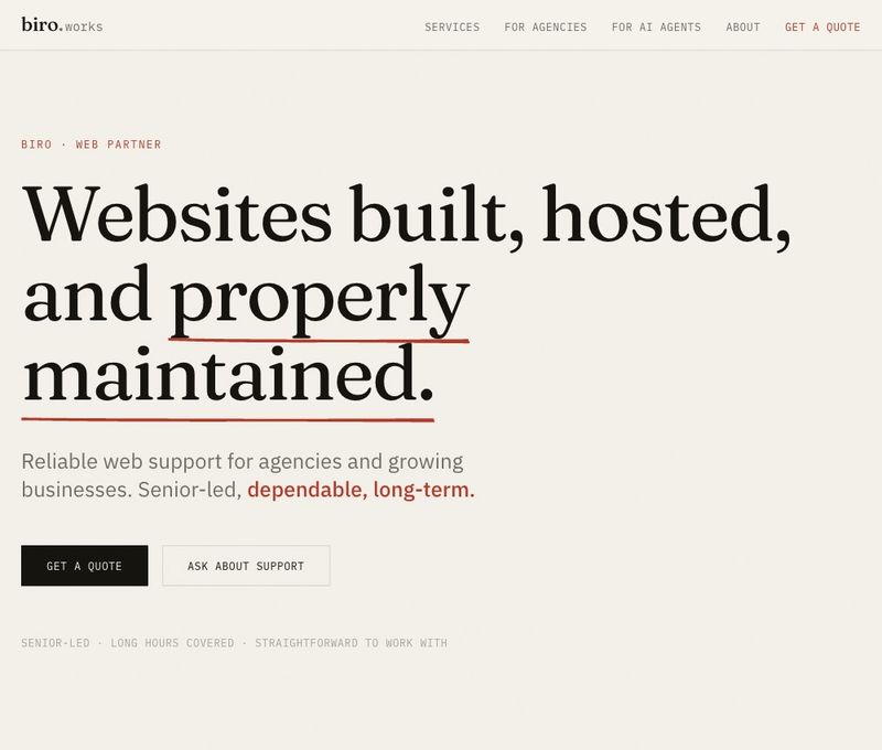 The biro.works homepage
